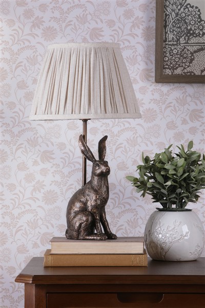 (image for) Laura Ashley Hare Table Lamp Antique Bronze With Shade